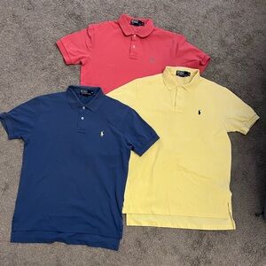 Ralph Lauren Men's Medium Polo Shirts-Bundle of 3